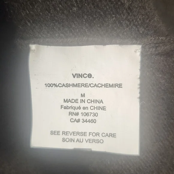 VINCE Brown Cashmere Tunic Sweater Dress V-Neck Sz M - Picture 6 of 6